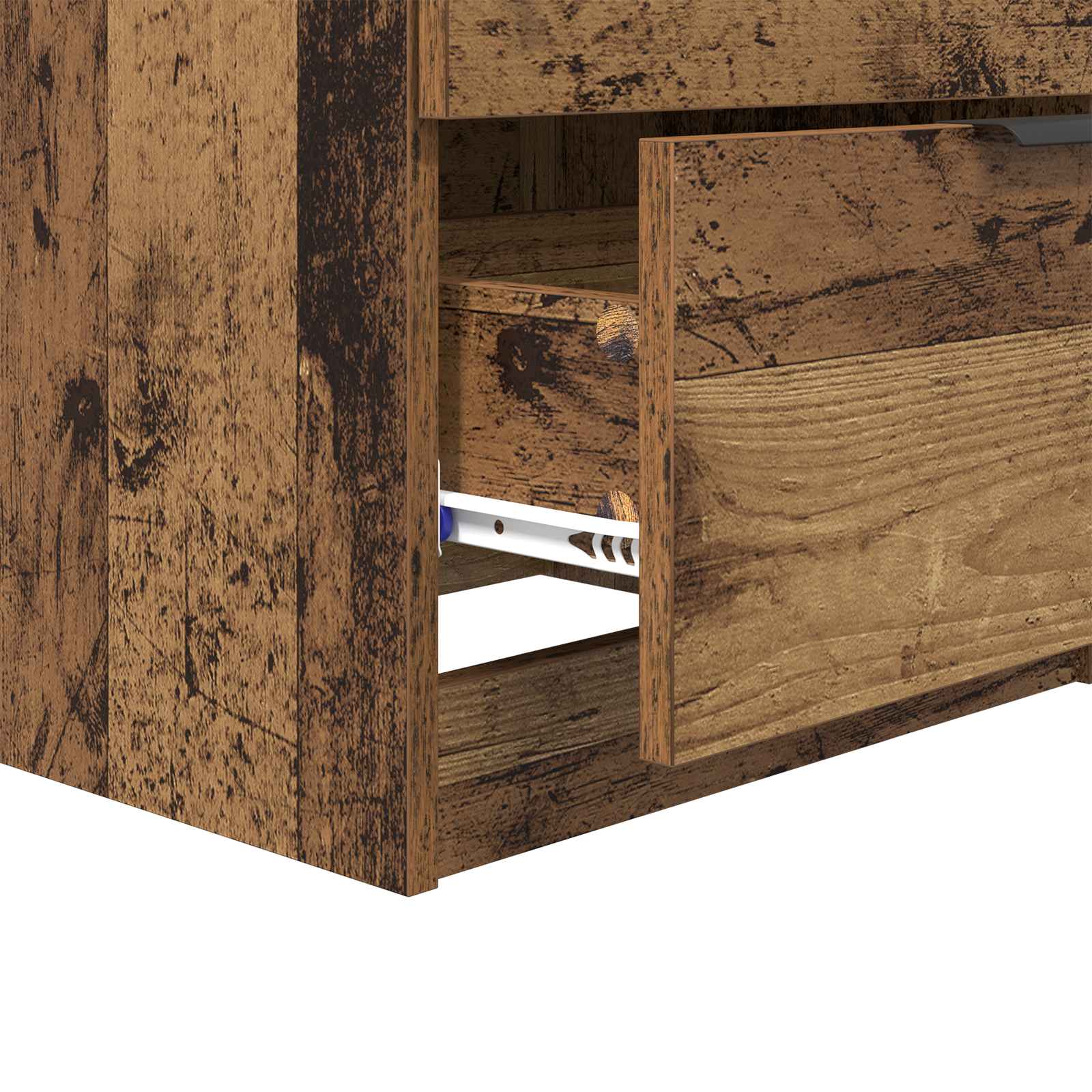 Cabinet de chevet avec tiroir 2 pcs Bois ancien 45 x 39 x 50cm - XIOS
