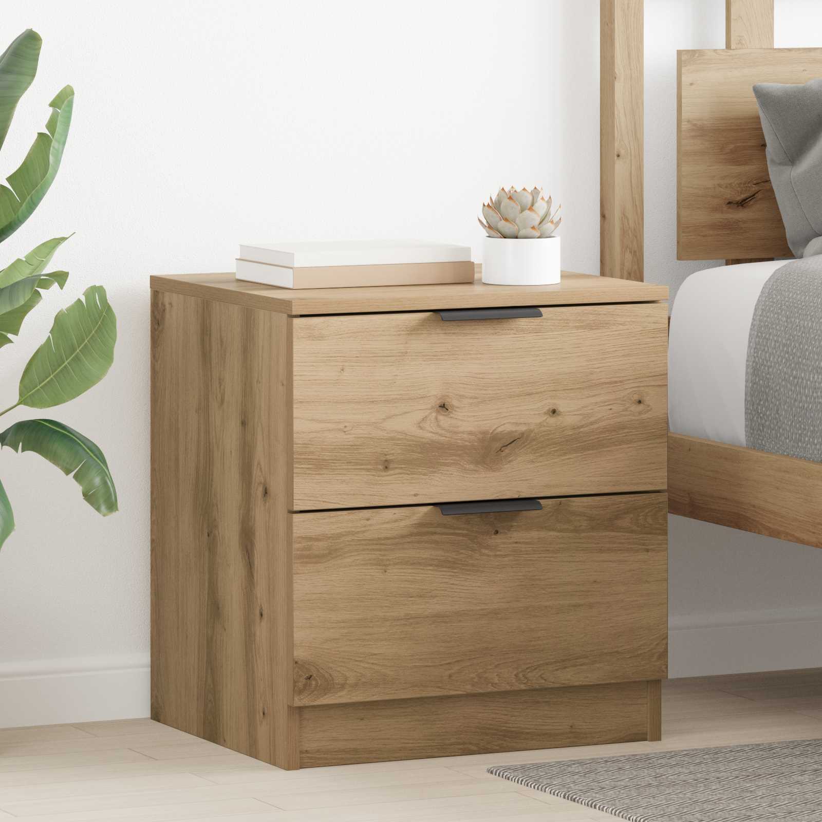 Cabinet de chevet 2 pcs Chêne artisanal 45 x 39 x 50cm - XIOS
