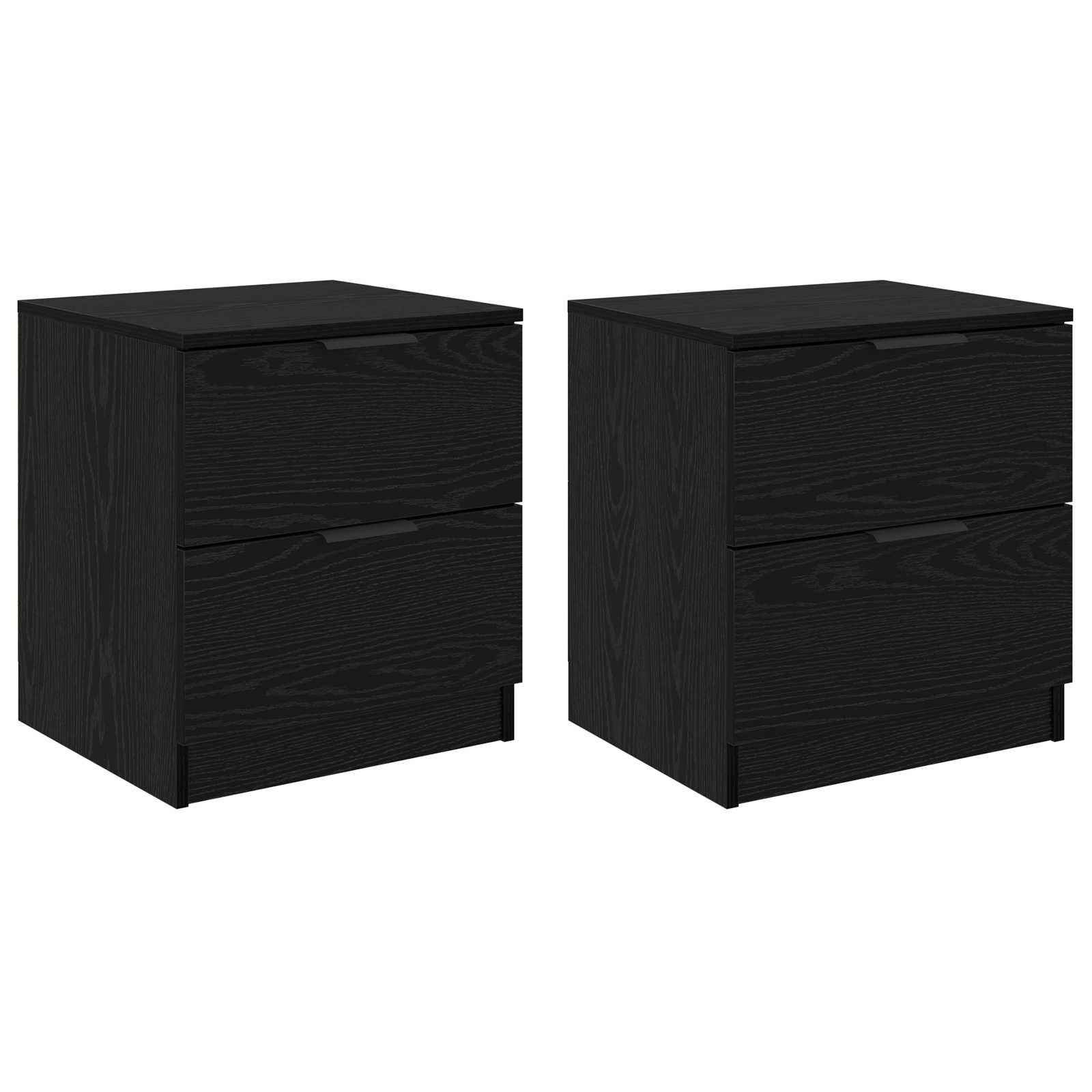 Cabinet de chevet avec tiroir 2 pcs Chêne noir 45 x 39 x 50cm - XIOS