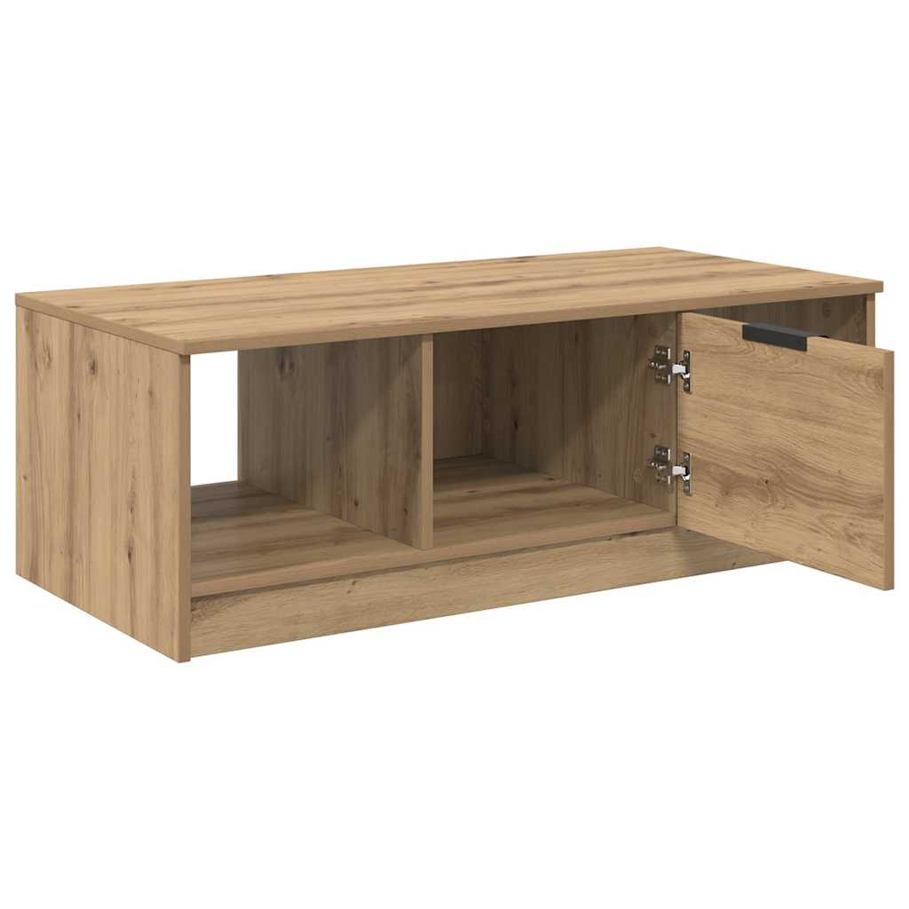 Table basse chêne artisanal 100 x 50 x 36 cm Bois d'ingénierie - XIOS