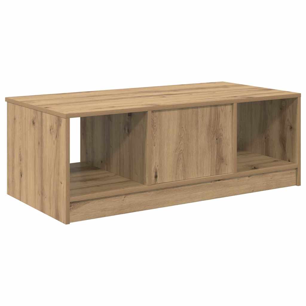 Table basse chêne artisanal 100 x 50 x 36 cm Bois d'ingénierie - XIOS