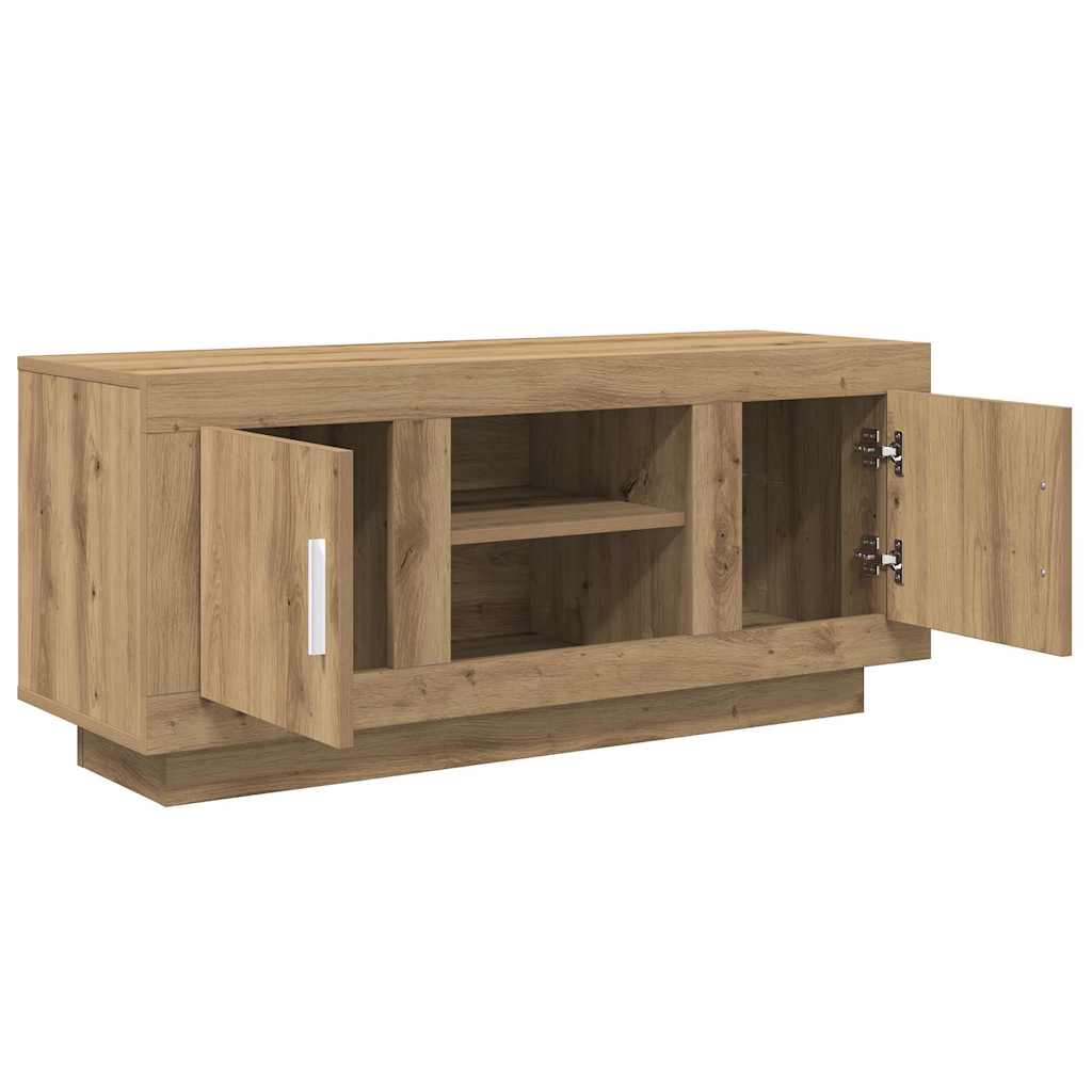 Meuble TV Chêne artisanal 102 x 35 x 45 cm Bois d'ingénierie - XIOS