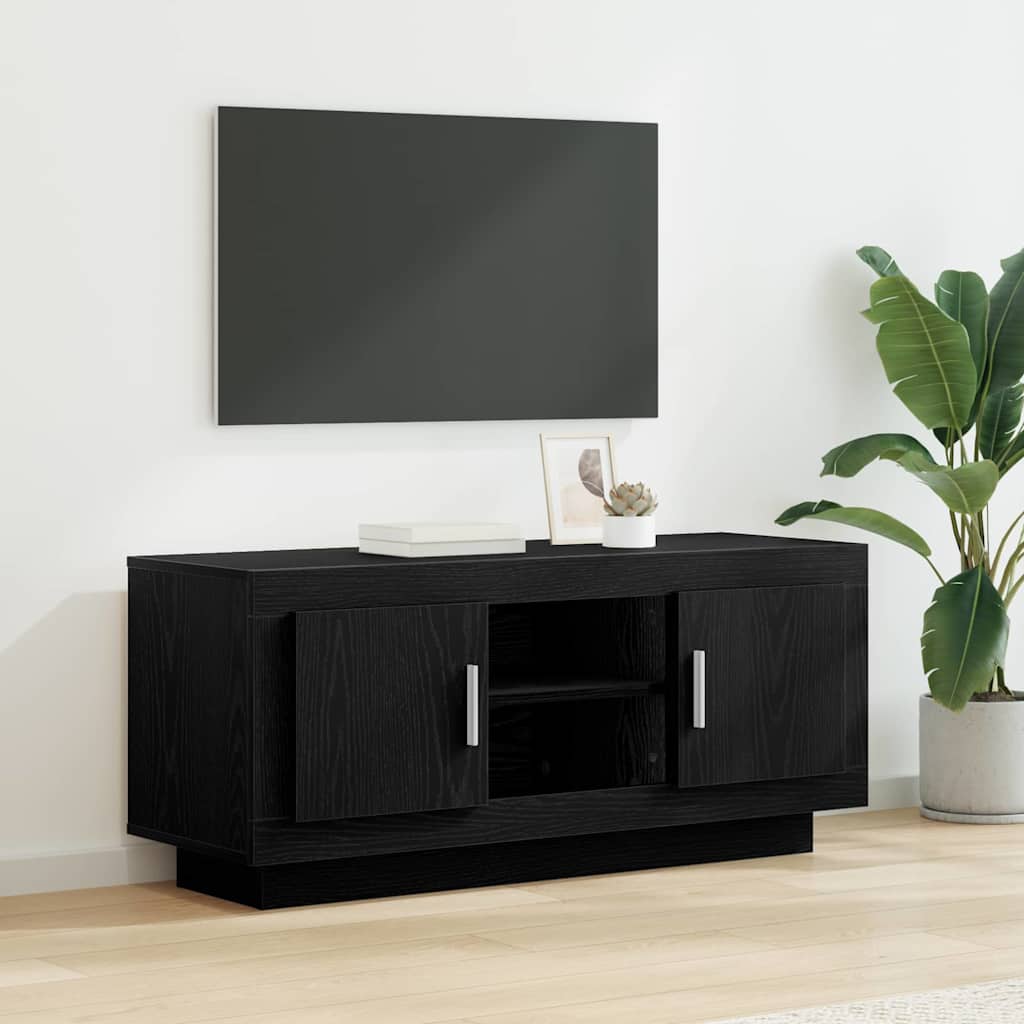 Meuble TV Chêne noir 102 x 35 x 45 cm Bois d'ingénierie - XIOS