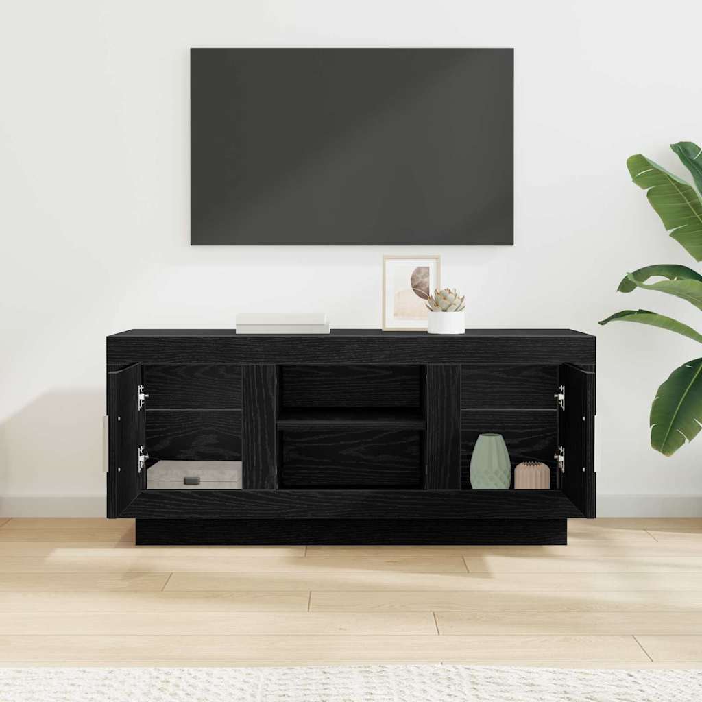 Meuble TV Chêne noir 102 x 35 x 45 cm Bois d'ingénierie - XIOS