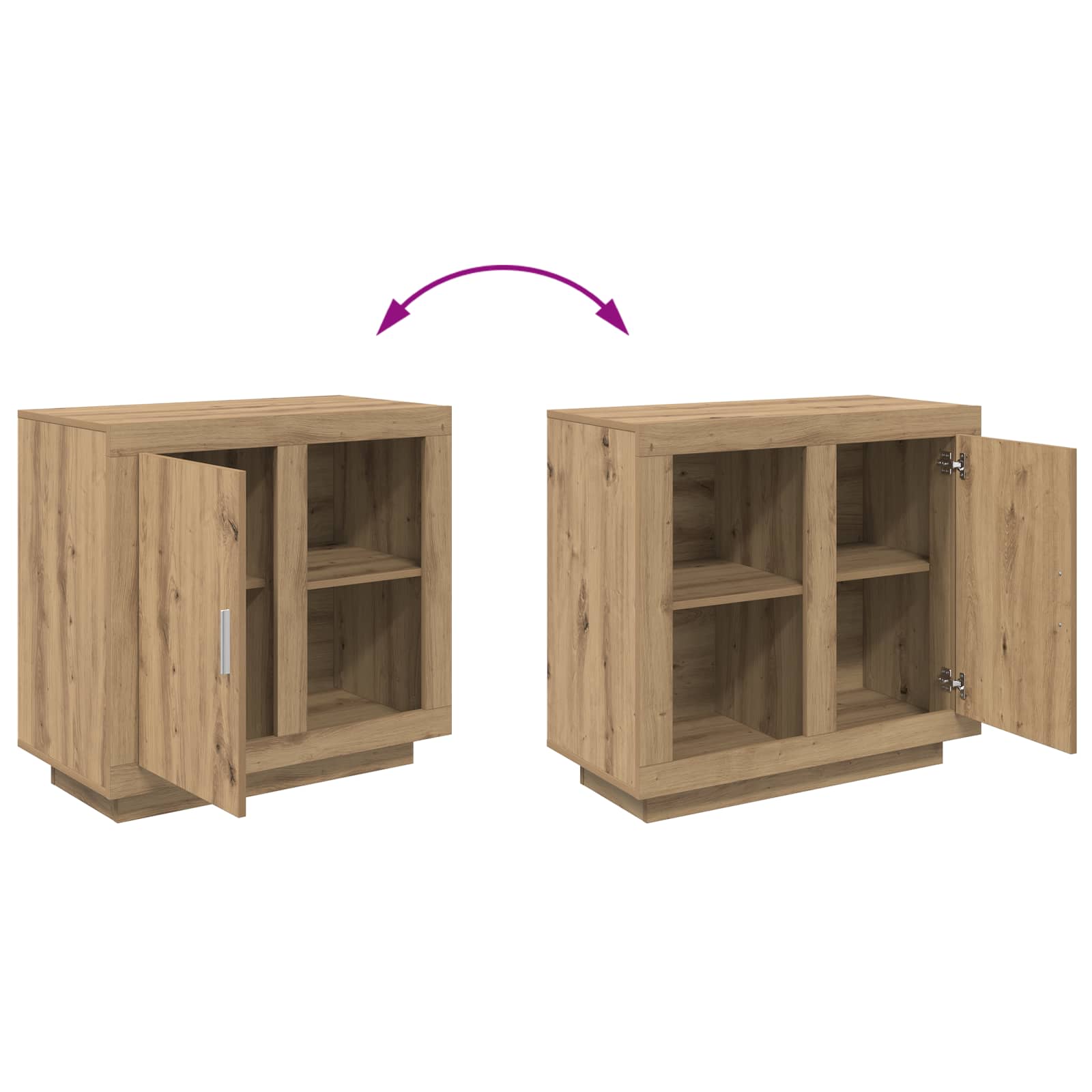 Buffet Chêne artisanal 80 x 40 x 75 cm Bois d'ingénierie - XIOS