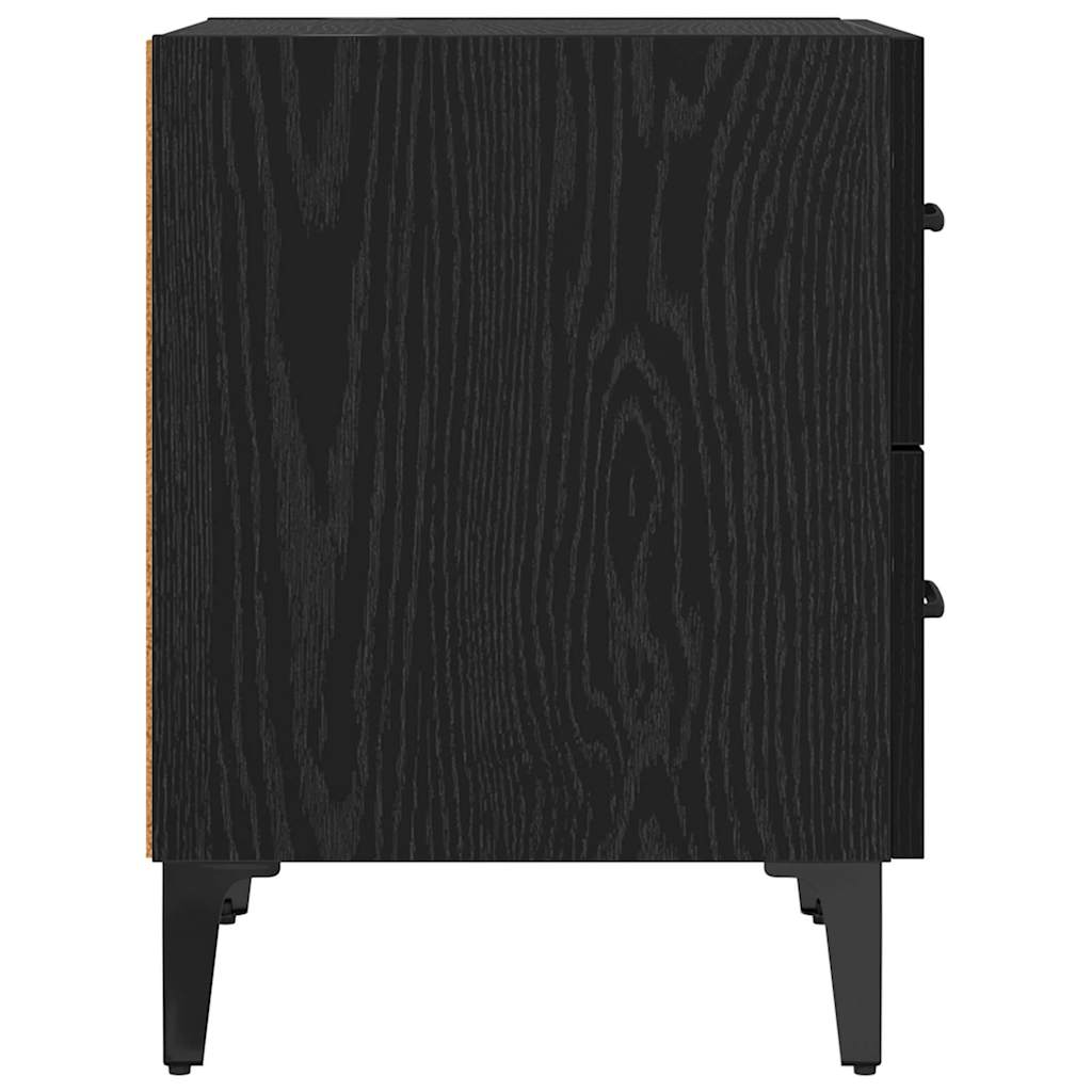 Armoire de lit avec tiroir 2 pcs Chêne noir 40 x 35 x 47.5 cm - XIOS