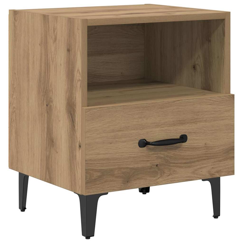 Cabinet de chevet avec tiroir chêne artisanal 40 x 35 x 47.5 cm XIOS