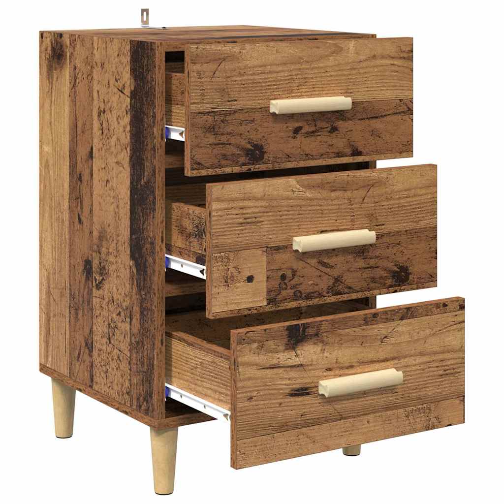 Cabinet de chevet Bois ancien 40 x 40 x 66 cm Bois d'ingénierie - XIOS