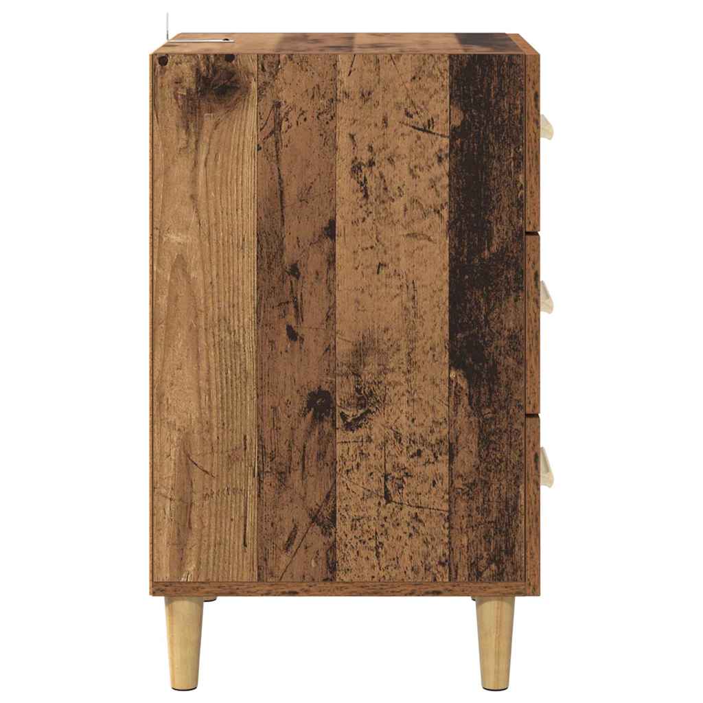 Cabinet de chevet Bois ancien 40 x 40 x 66 cm Bois d'ingénierie - XIOS