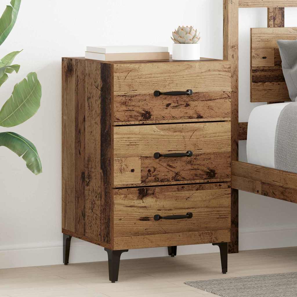 Cabinet de chevet Bois ancien 40 x 40 x 66 cm Bois d'ingénierie