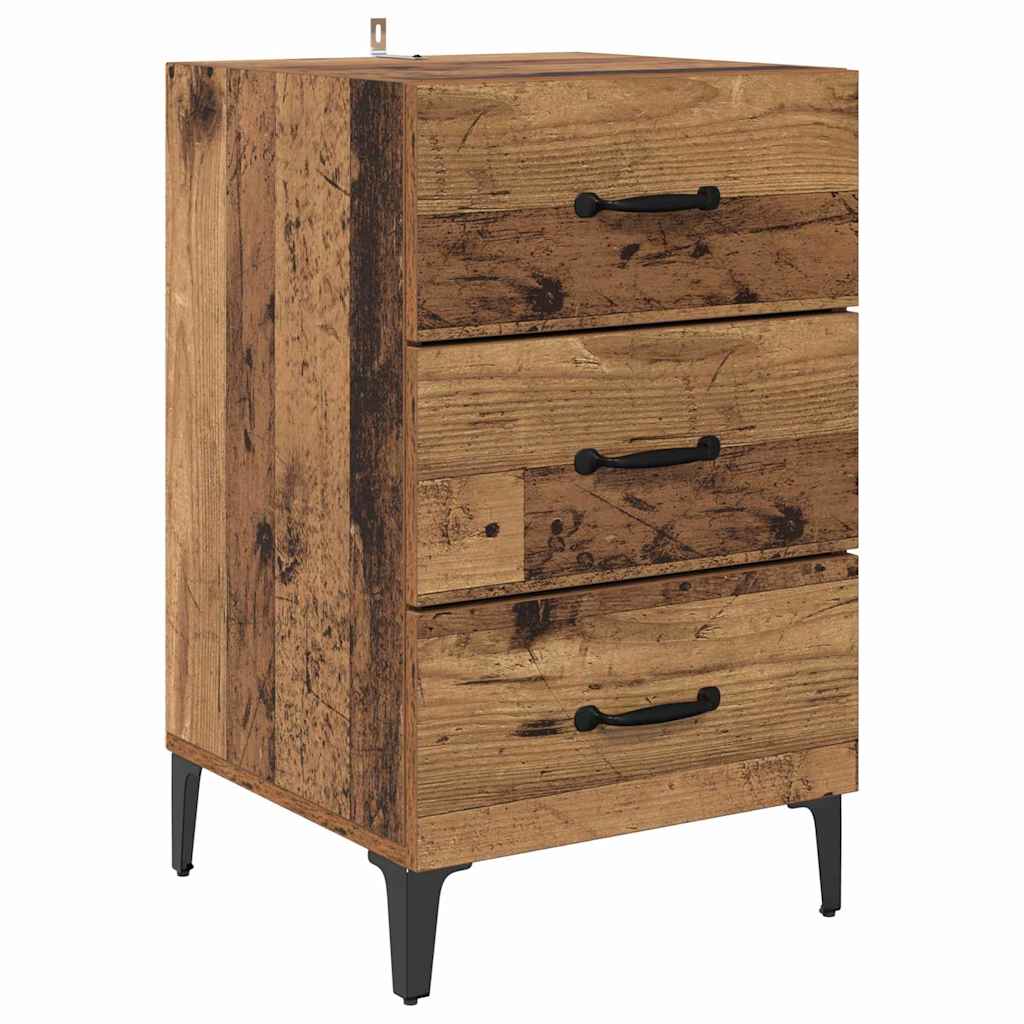 Cabinet de chevet Bois ancien 40 x 40 x 66 cm Bois d'ingénierie