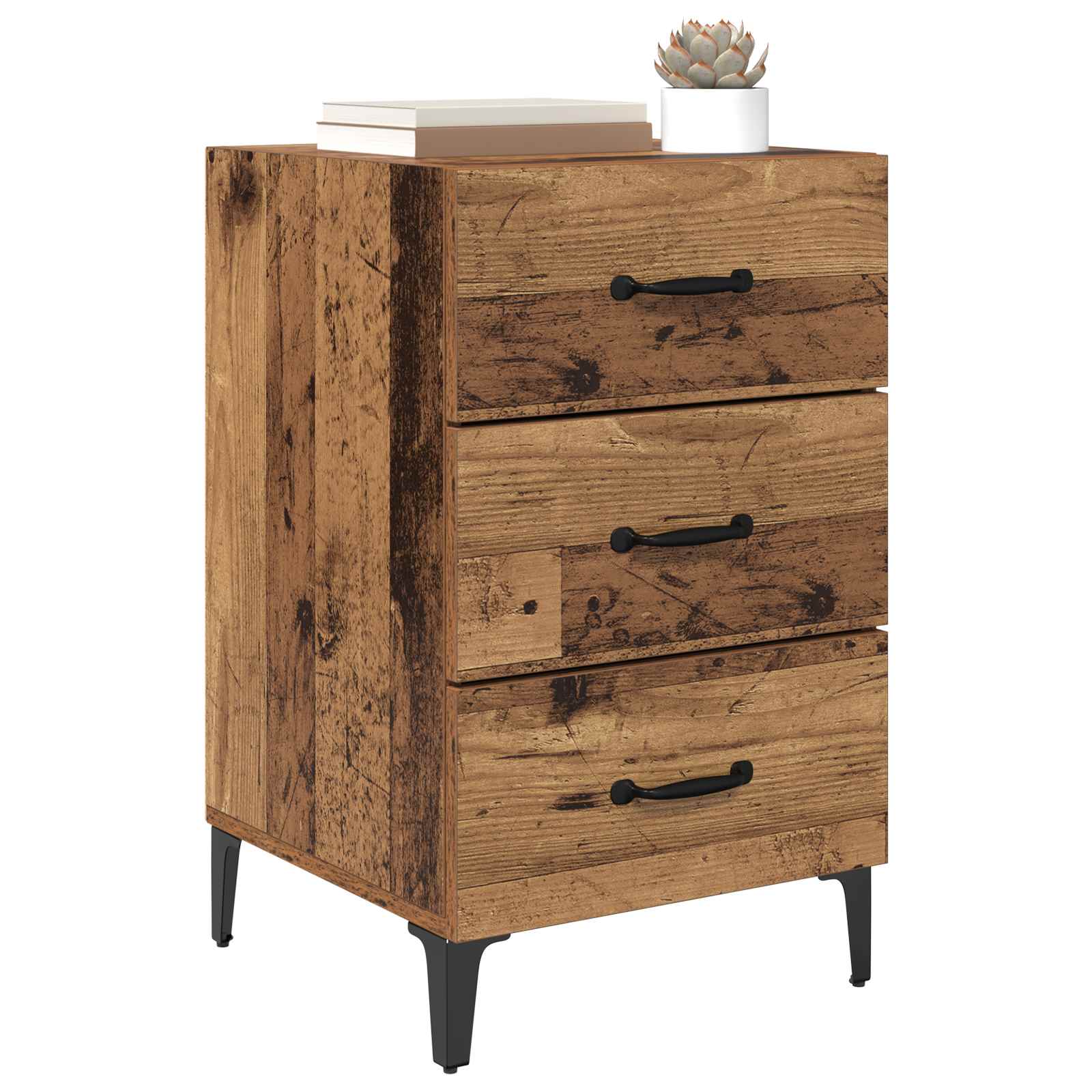 Cabinet de chevet Bois ancien 40 x 40,5 x 66 cm - XIOS