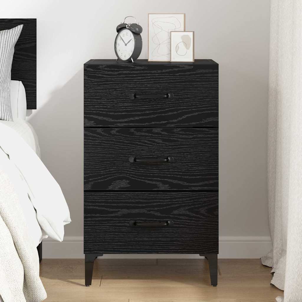Cabinet de chevet Chêne noir 40 x 40 x 66 cm Bois d'ingénierie - XIOS