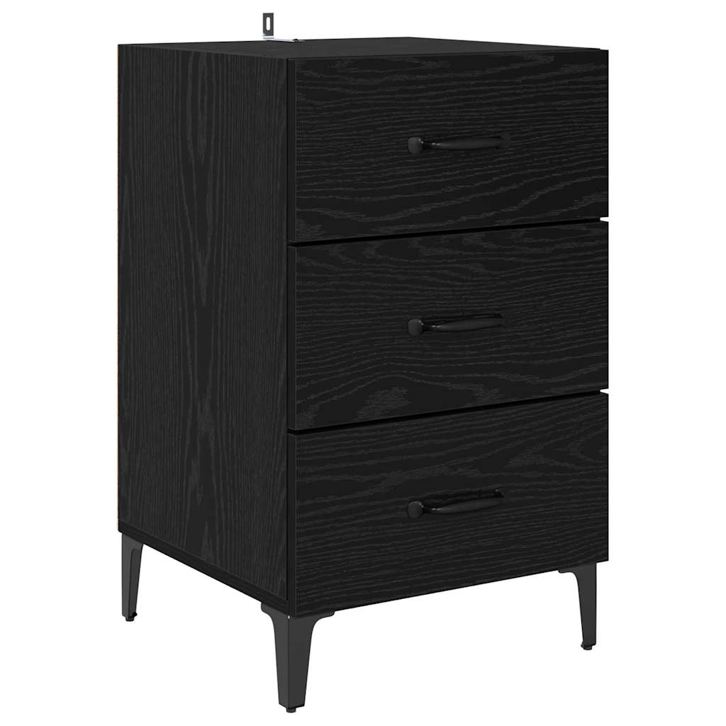 Cabinet de chevet Chêne noir 40 x 40 x 66 cm Bois d'ingénierie