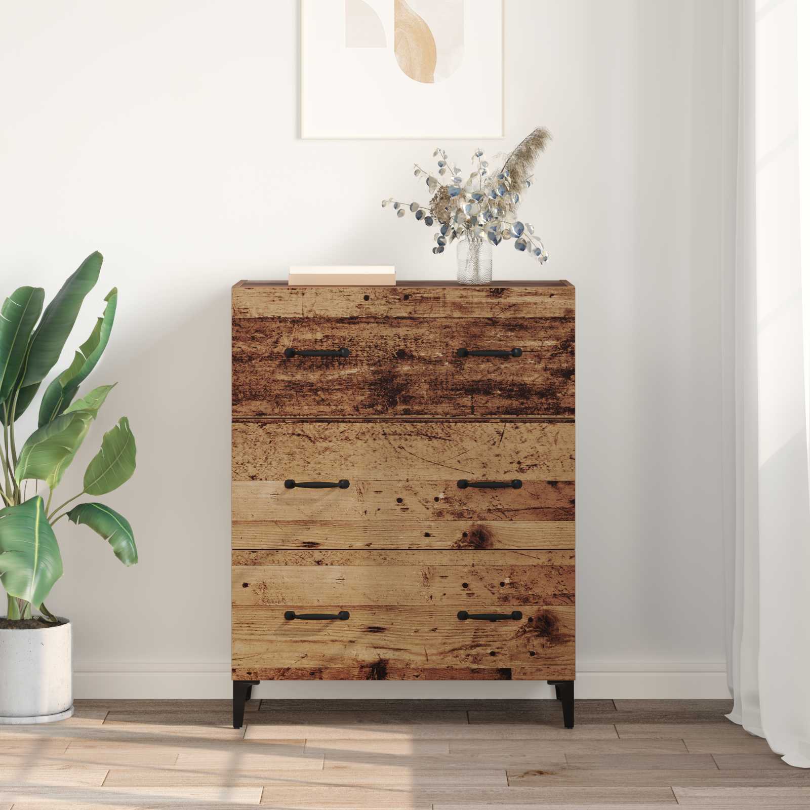 Buffet Bois ancien 69,5 x 34 x 90 cm Bois d'ingénierie et fer - XIOS