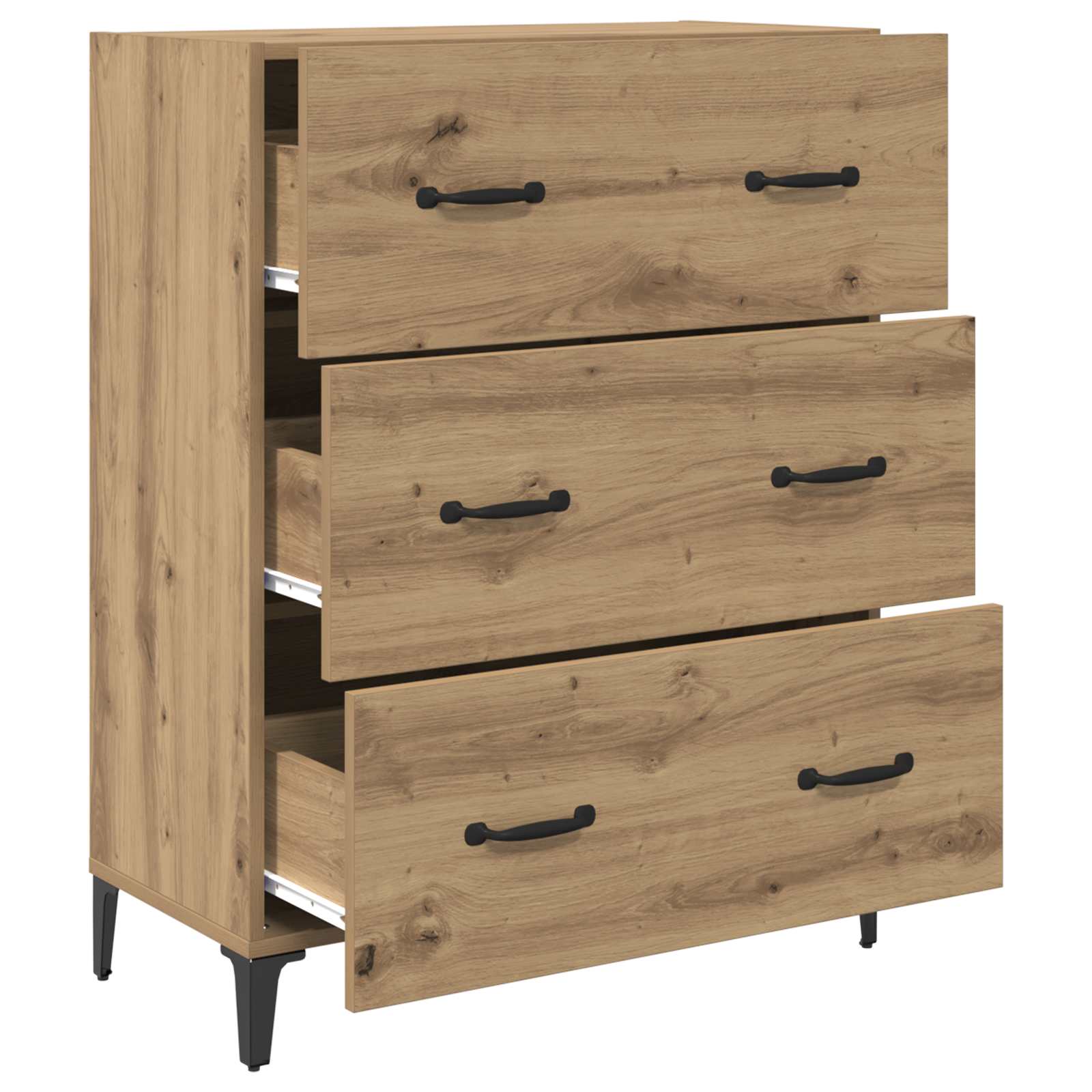 Buffet avec tiroir Chêne artisanal 69,5 x 34 x 90 cm - XIOS