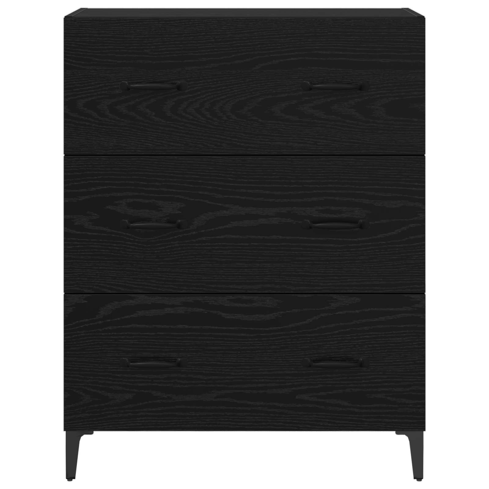 Buffet Chêne noir 69,5 x 34 x 90 cm Bois d'ingénierie et fer - XIOS