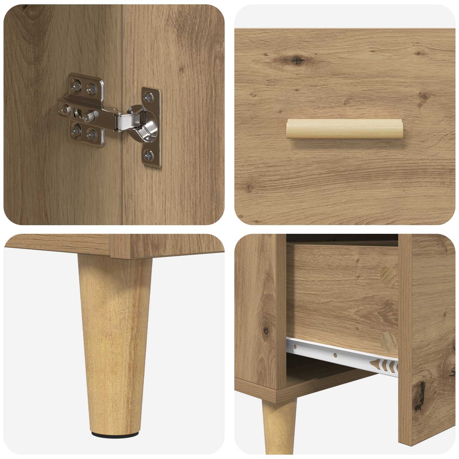 Buffet Chêne artisanal 34 x 69,5 x 90 cm Bois d'ingénierie - XIOS