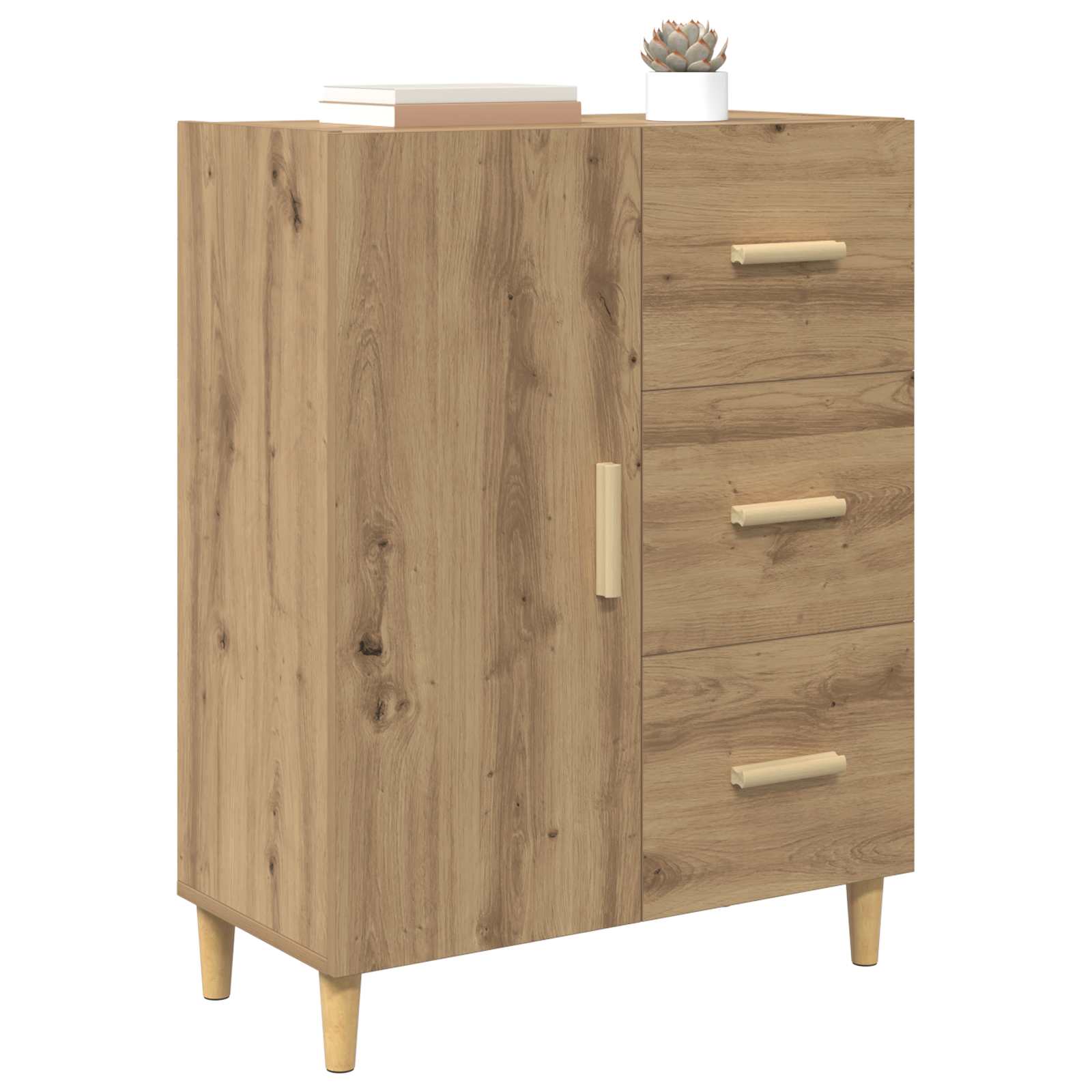 Buffet Chêne artisanal 34 x 69,5 x 90 cm Bois d'ingénierie - XIOS