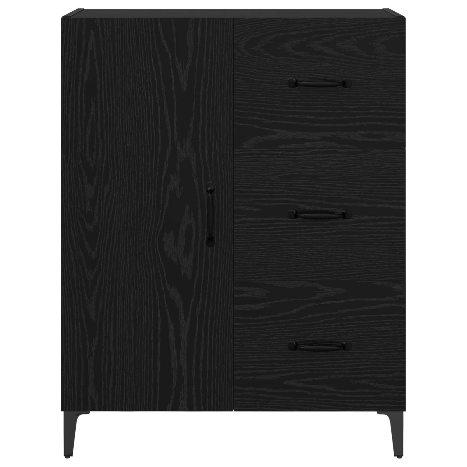 Buffet Chêne noir 69,5 x 34 x 90 cm Bois d'ingénierie - XIOS
