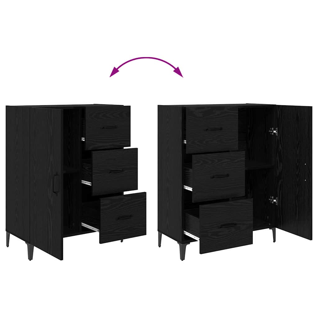 Buffet Chêne noir 69,5 x 34 x 90 cm Bois d'ingénierie - XIOS