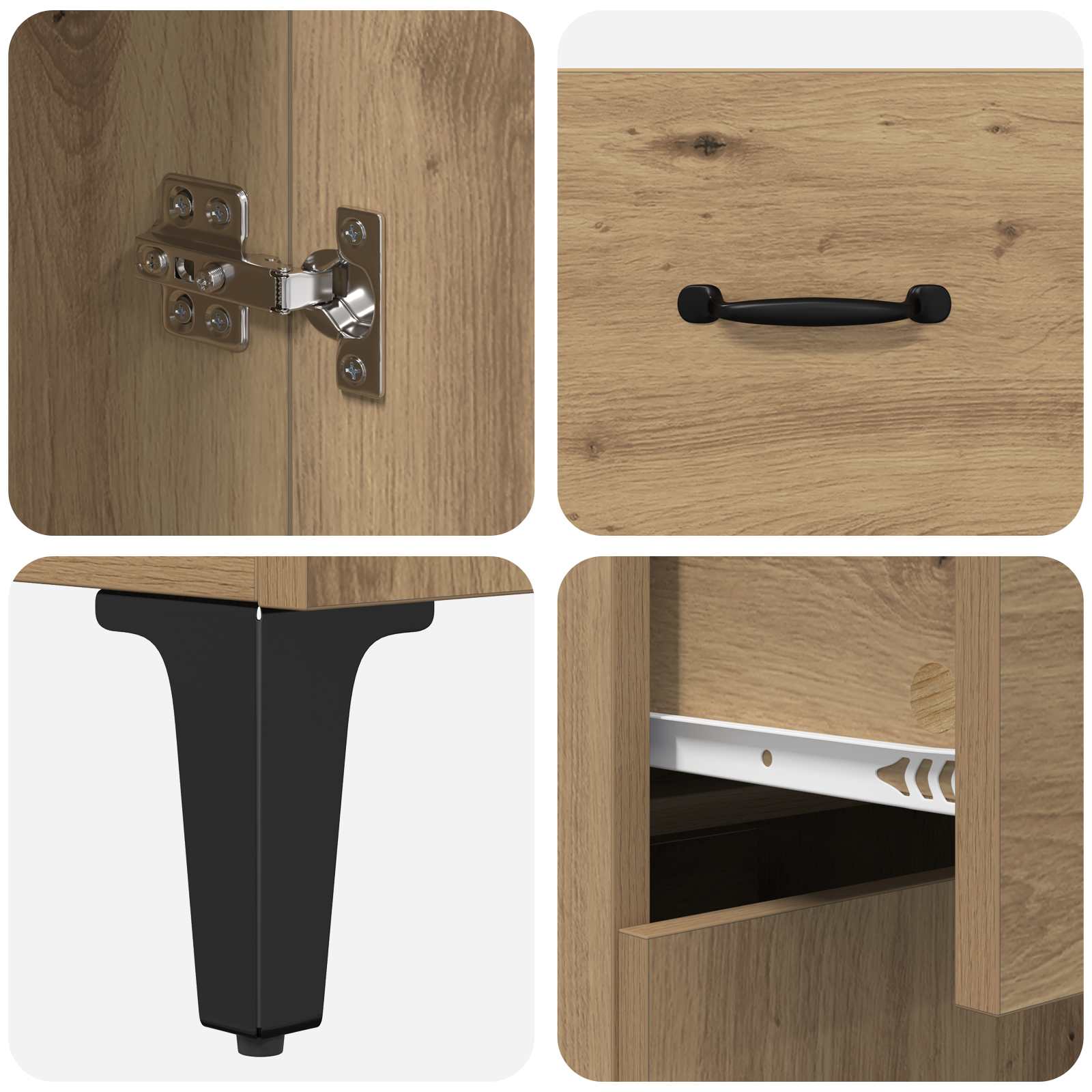 Buffet Chêne artisanal 69,5 x 34 x 90 cm Bois d'ingénierie - XIOS
