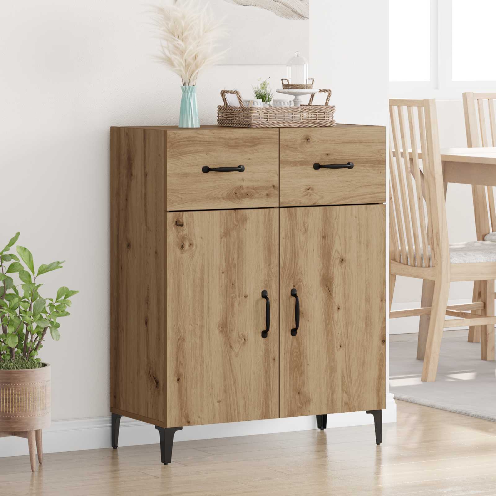 Buffet Chêne artisanal 69,5 x 34 x 90 cm Bois d'ingénierie - XIOS