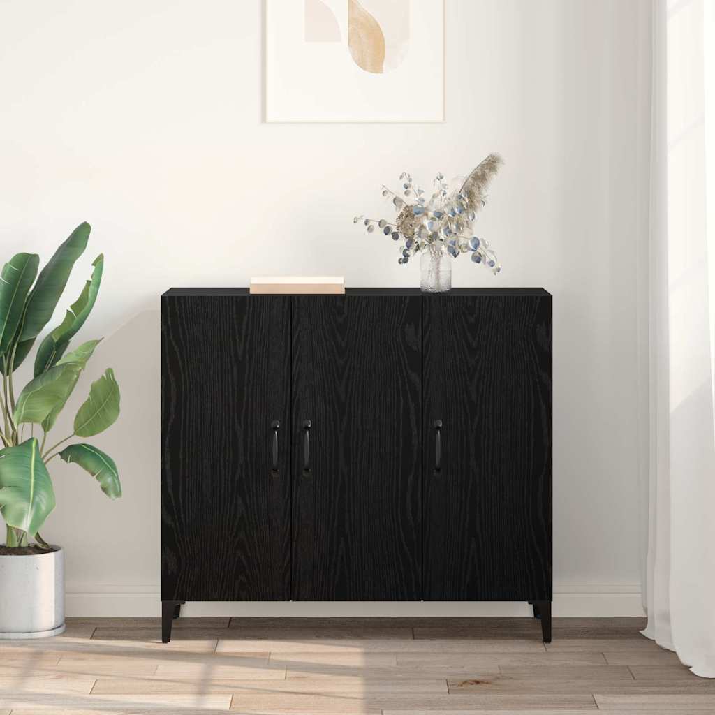 Buffet Chêne noir 34 x 90 x 80 cm Bois d'ingénierie - XIOS