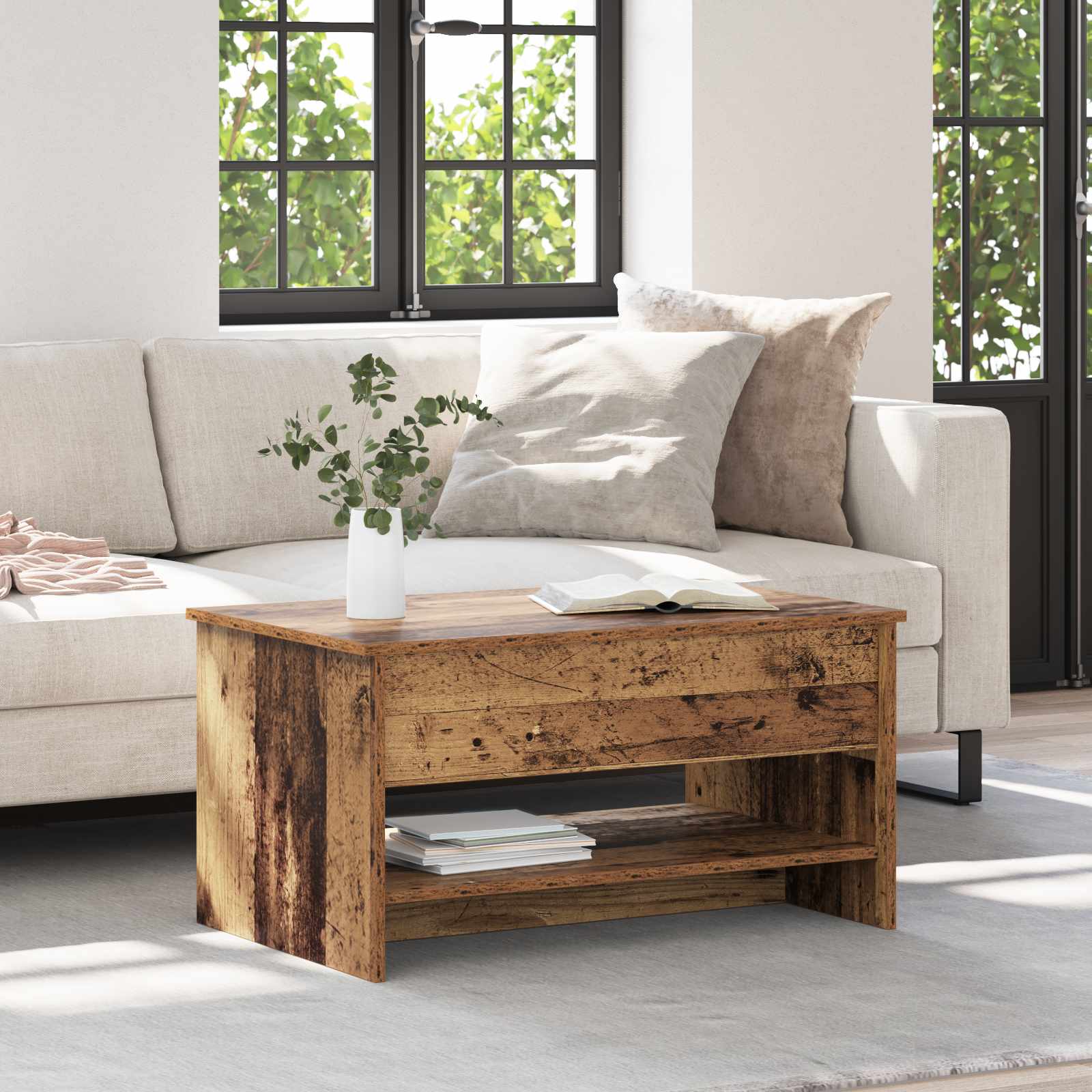 Table basse Bois Ancien 80 x 50,5 x 41,5 cm Bois d'ingénierie - XIOS