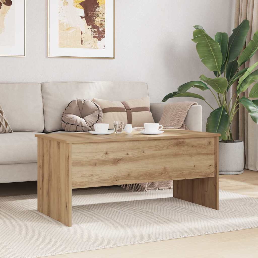 Table basse chêne artisanal 102 x 50,5 x 46,5 cm - XIOS