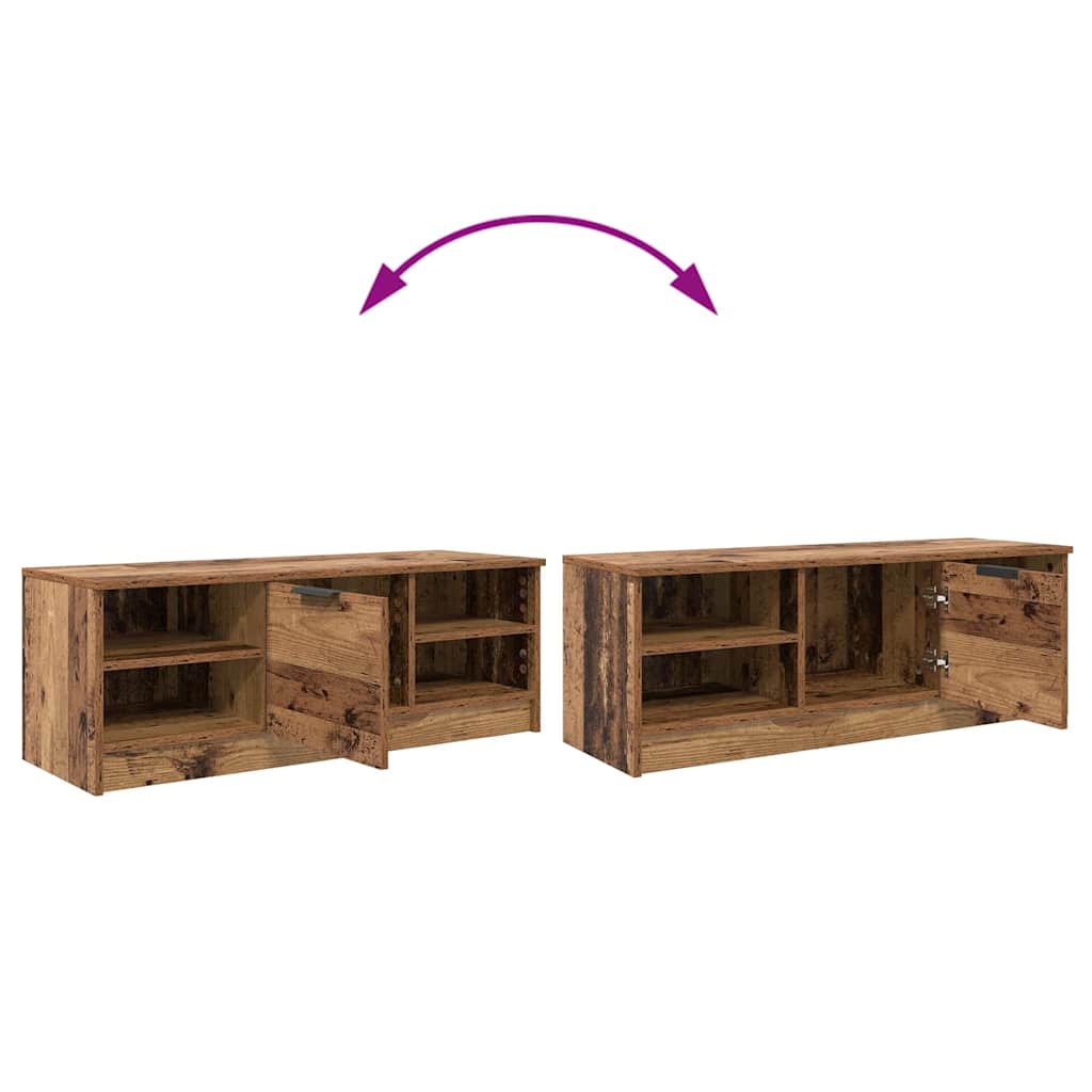 Meuble TV 102 x 35 x 36,5 cm Bois Ancien Bois d'ingénierie - XIOS