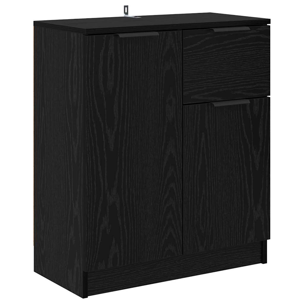Buffet avec tiroir Chêne noir 60 x 30 x 70 cm Bois d'ingénierie - XIOS
