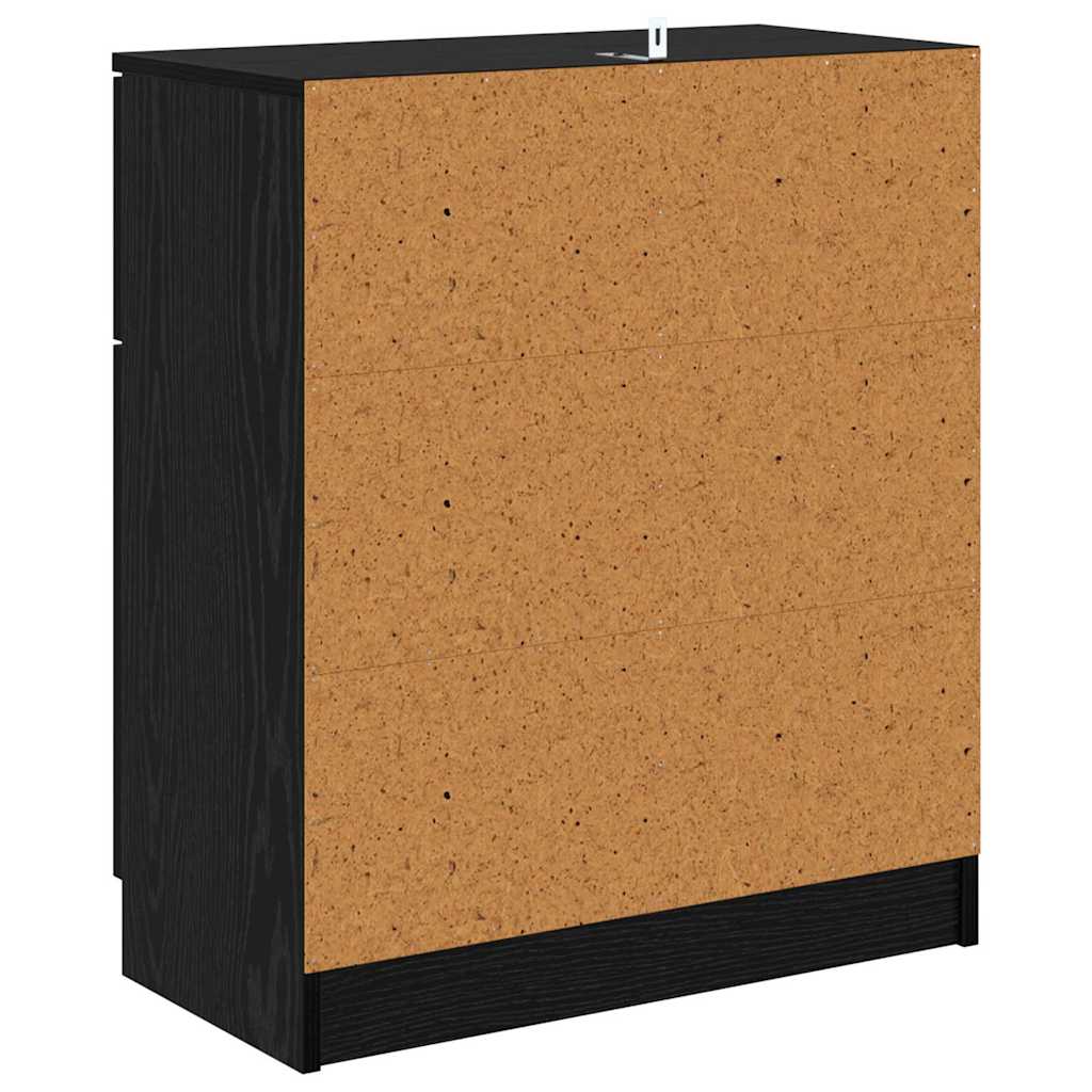 Buffet avec tiroir Chêne noir 60 x 30 x 70 cm Bois d'ingénierie - XIOS