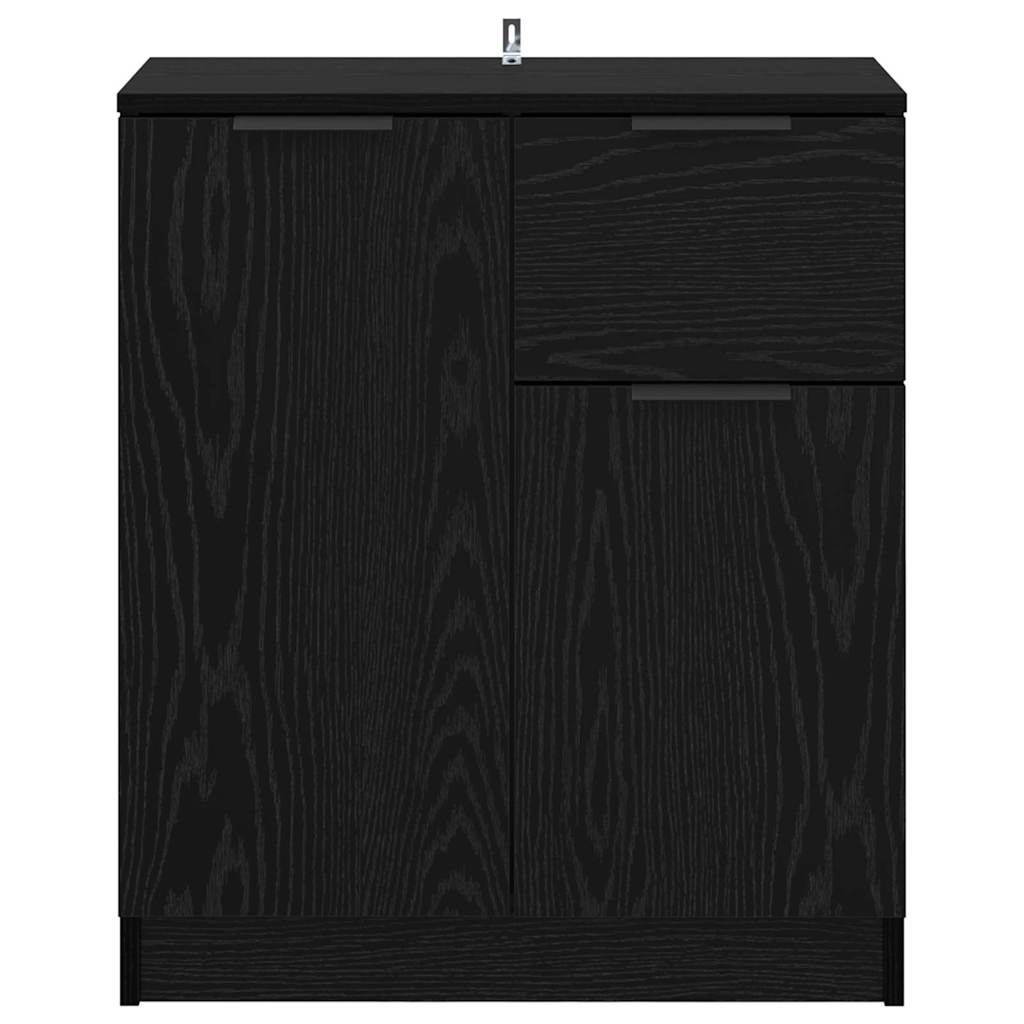 Buffet avec tiroir Chêne noir 60 x 30 x 70 cm Bois d'ingénierie - XIOS