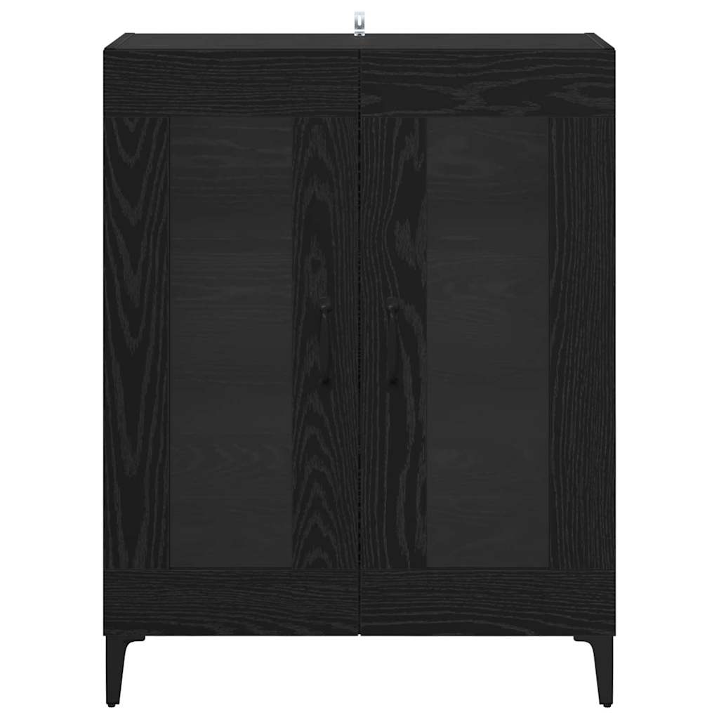 Buffet Chêne noir 69,5 x 34 x 90 cm Bois d'ingénierie et fer - XIOS
