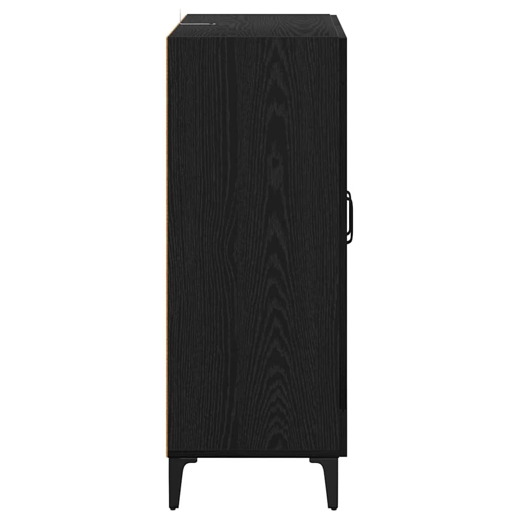 Buffet Chêne noir 69,5 x 34 x 90 cm Bois d'ingénierie et fer - XIOS