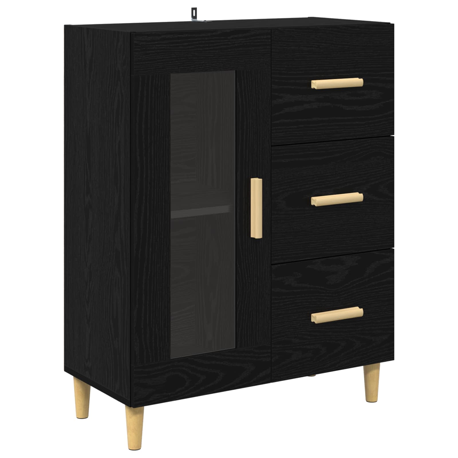 Buffet Chêne noir 69,5 x 34 x 90 cm Bois d'ingénierie - XIOS