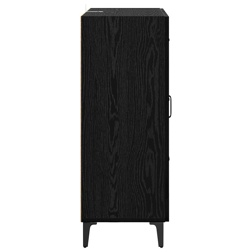 Buffet Chêne noir 69,5 x 34 x 90 cm Bois d'ingénierie et fer - XIOS