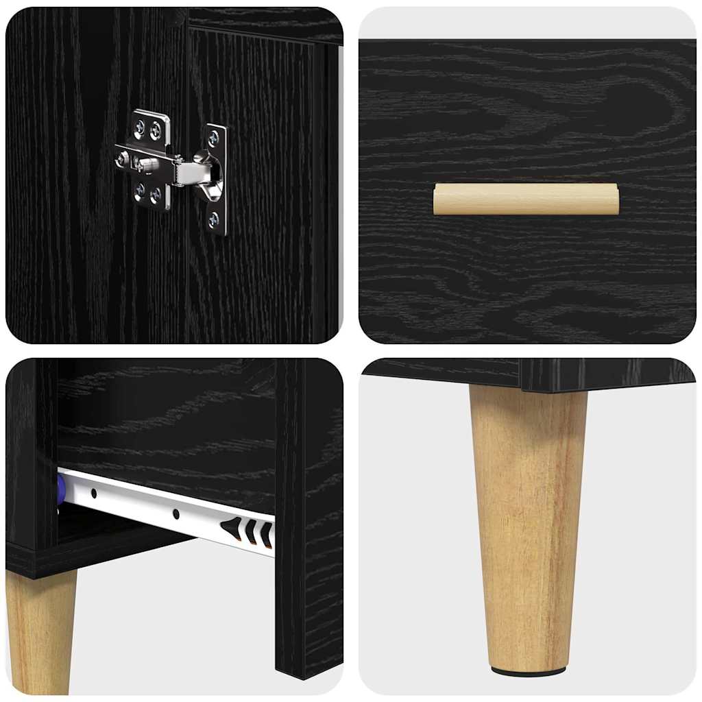 Haut Armoire Chêne noir 70 x 31 x 115 cm Bois d'ingénierie - XIOS