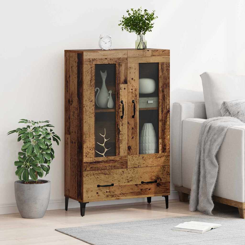 Haut Armoire avec tiroir Bois Ancien 70 x 31 x 115 cm - XIOS