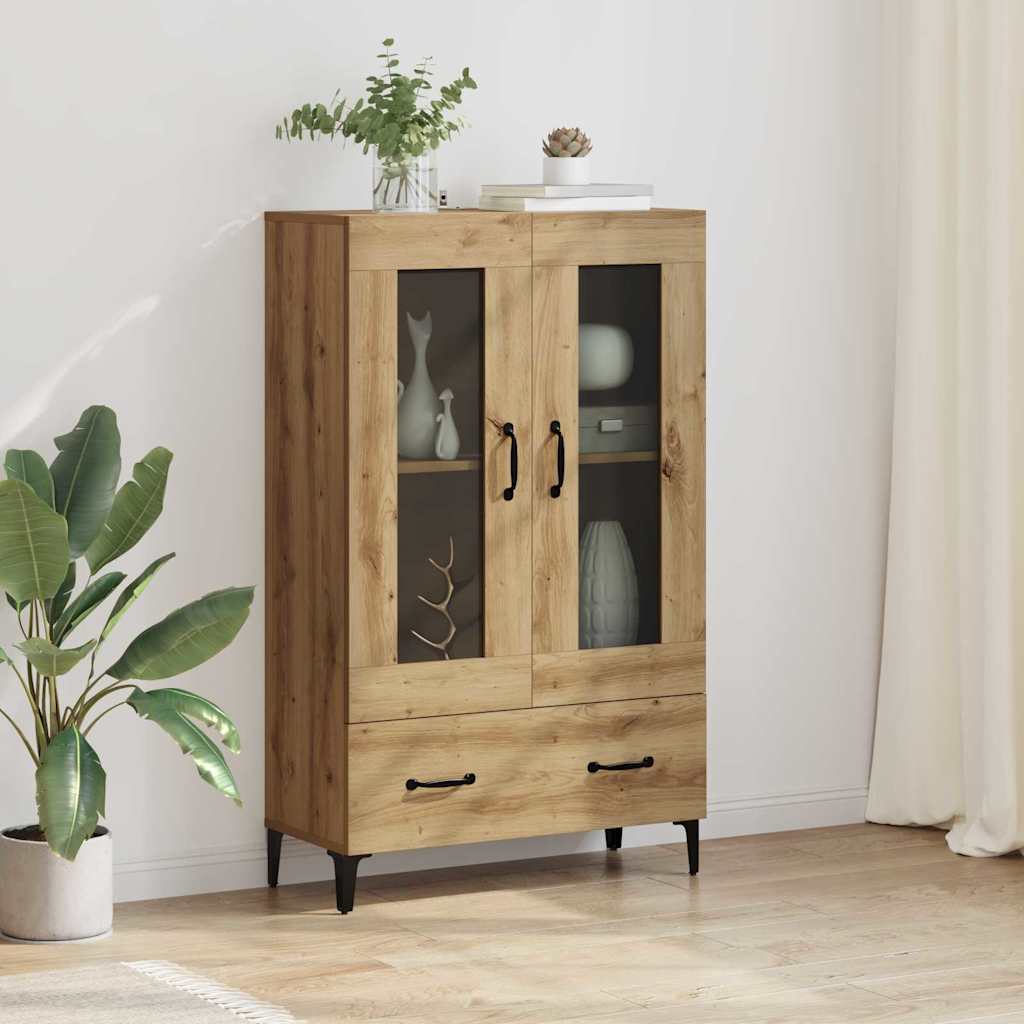 Haut Armoire avec tiroir Chêne artisanal 70 x 31 x 115 cm - XIOS