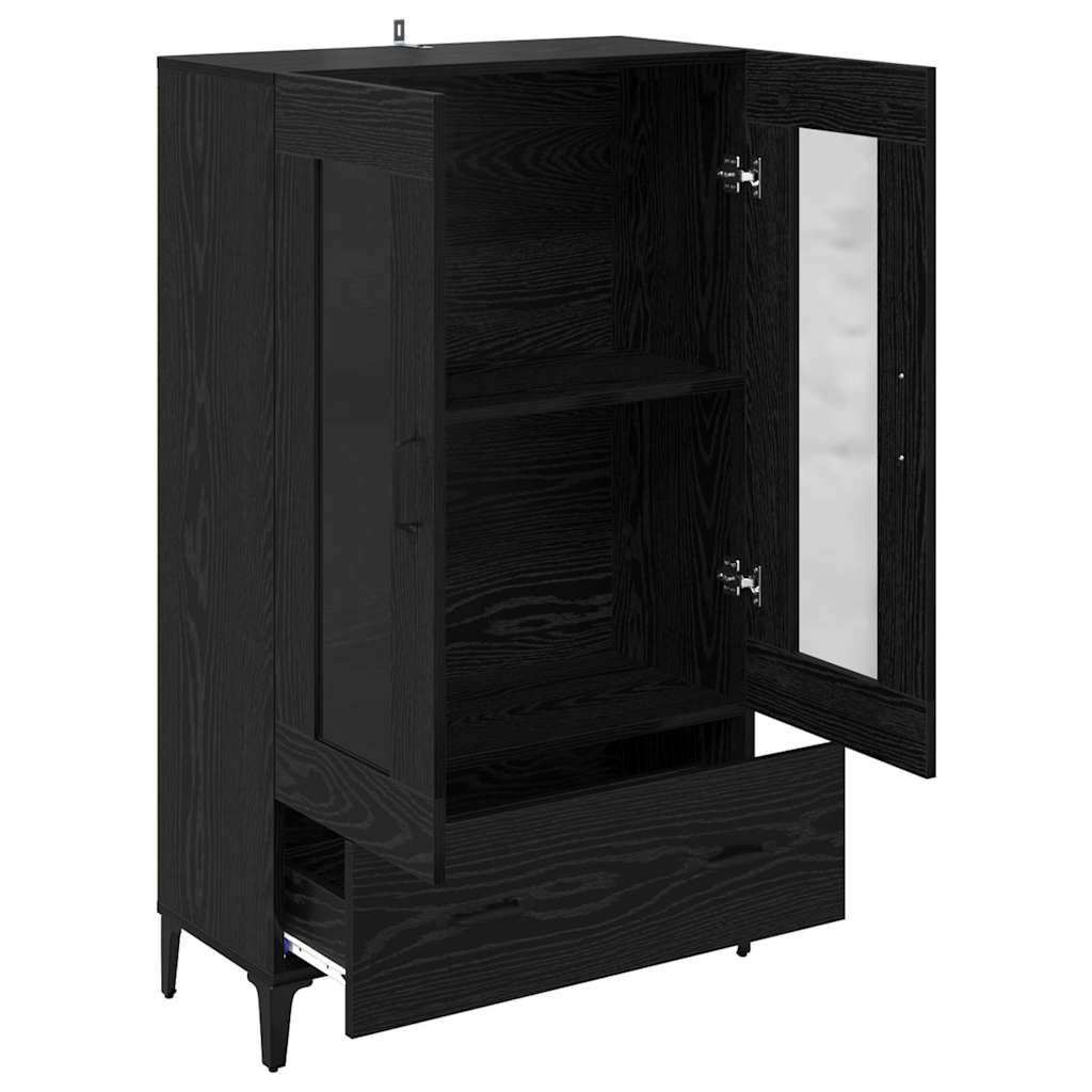 Haut Armoire avec tiroir Chêne noir 70 x 31 x 115 cm - XIOS