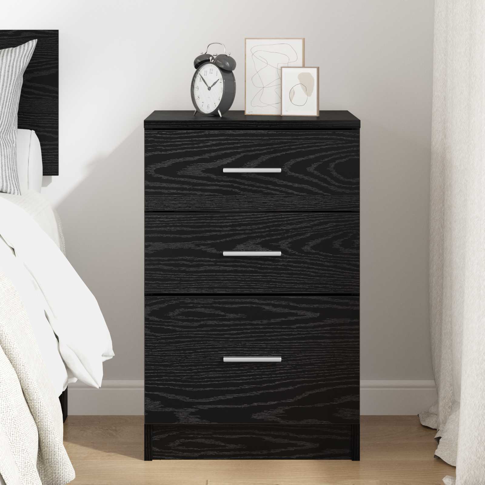 Cabinet de chevet Chêne noir 40 x 40 x 63 cm Bois d'ingénierie - XIOS