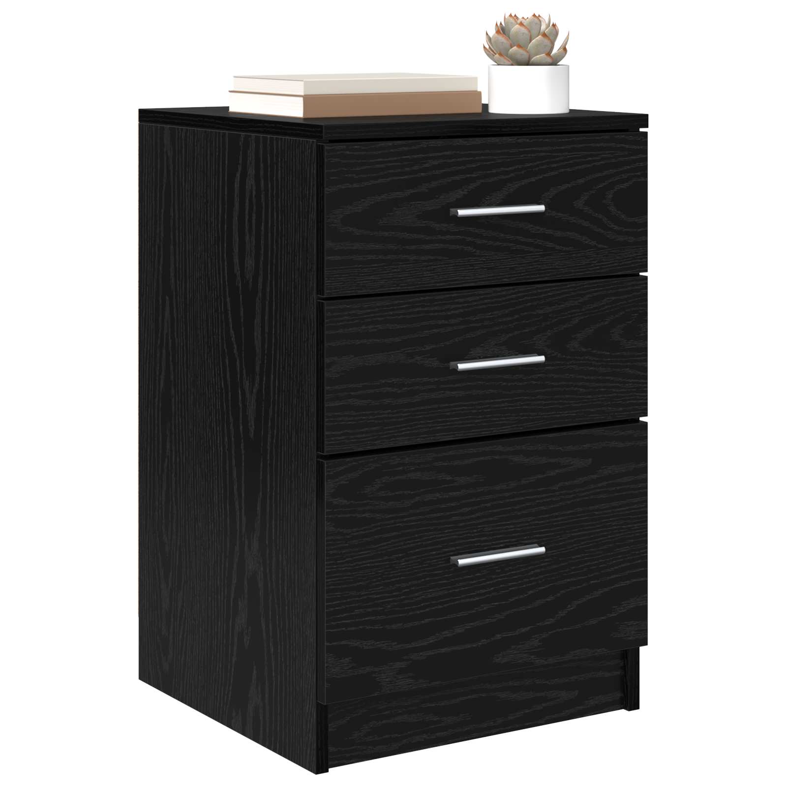Cabinet de chevet Chêne noir 40 x 40 x 63 cm Bois d'ingénierie - XIOS