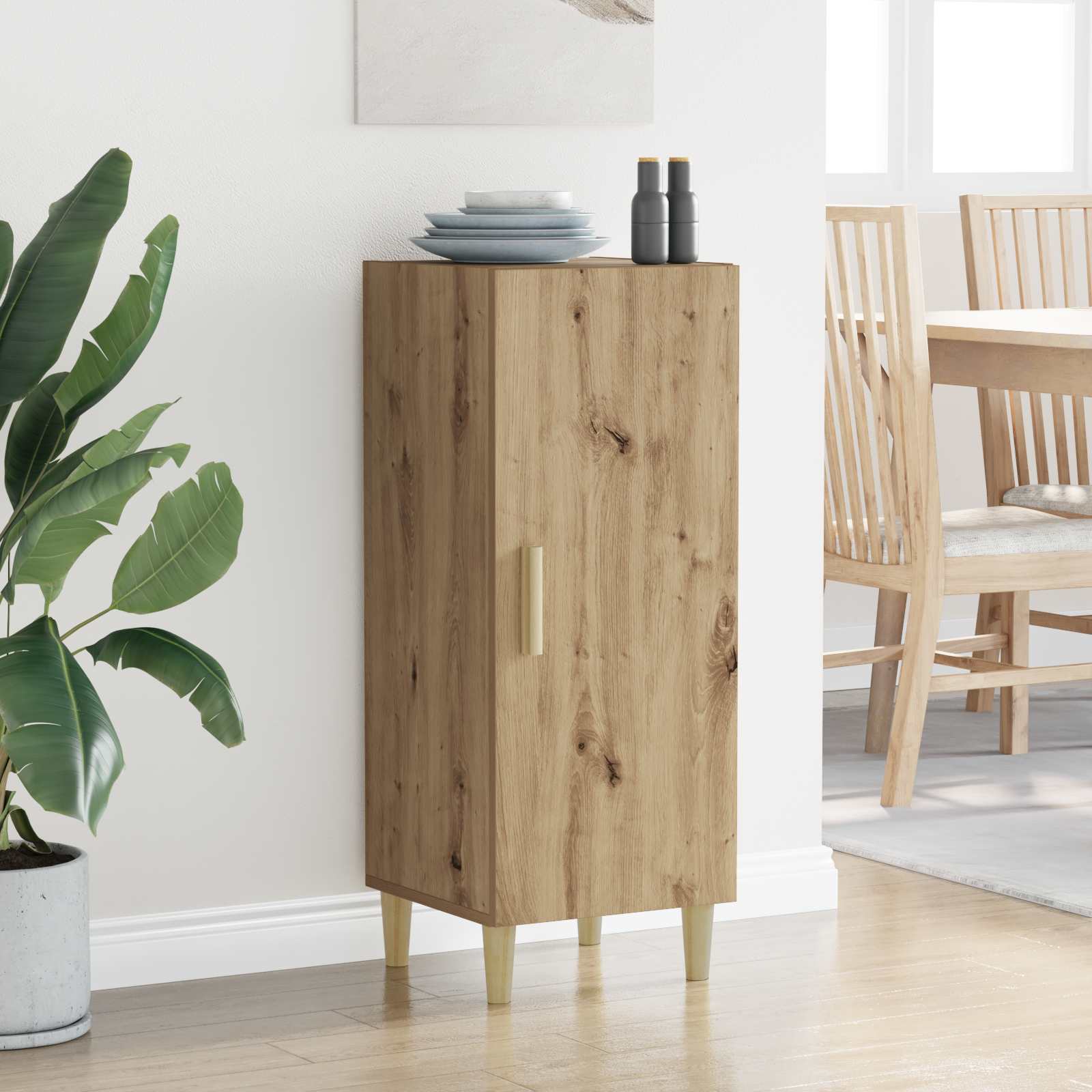Buffet Chêne artisanal 34,5 x 34 x 90 cm Bois d'ingénierie - XIOS