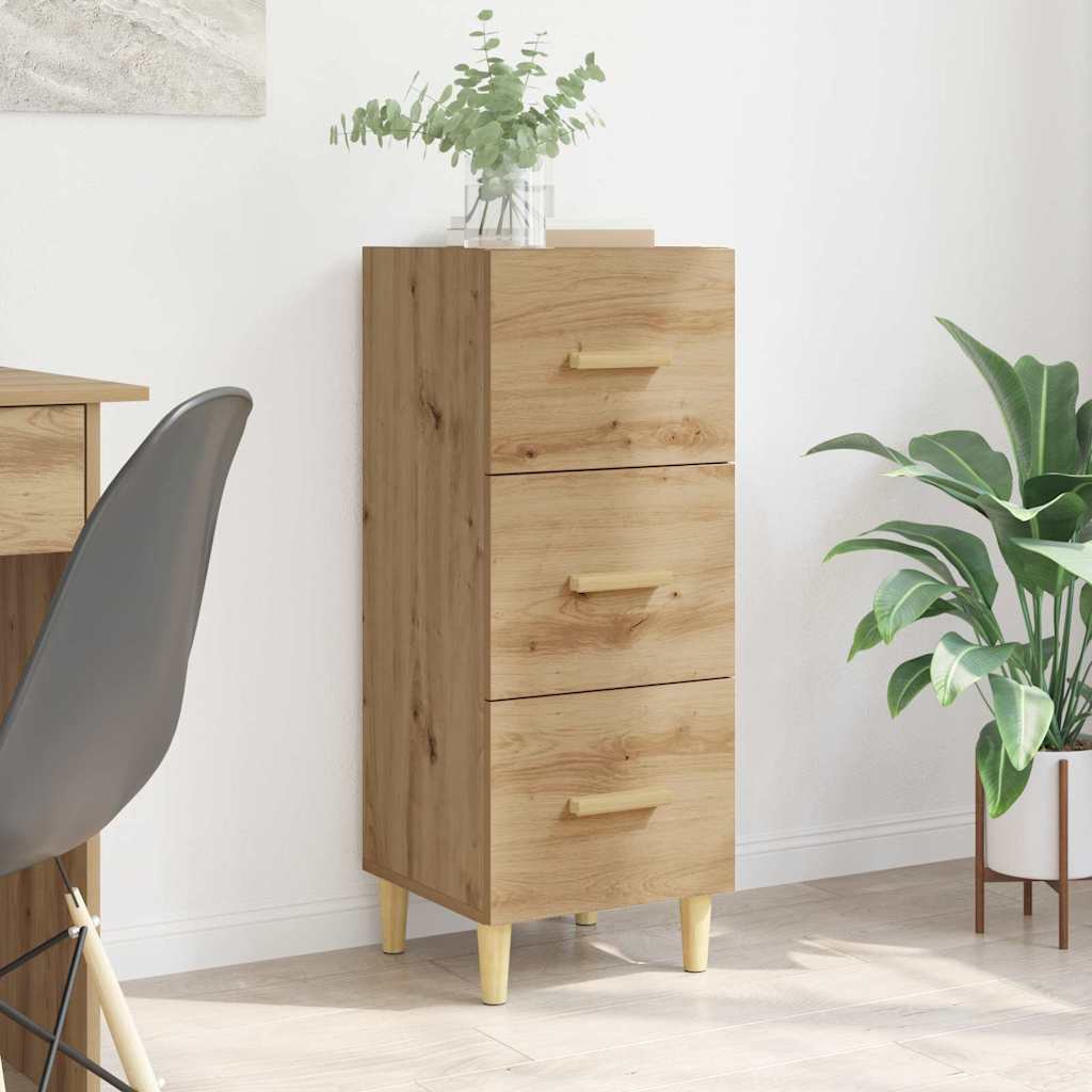 Buffet chêne artisanal 34,5 x 34 x 90 cm Bois d'ingénierie - XIOS