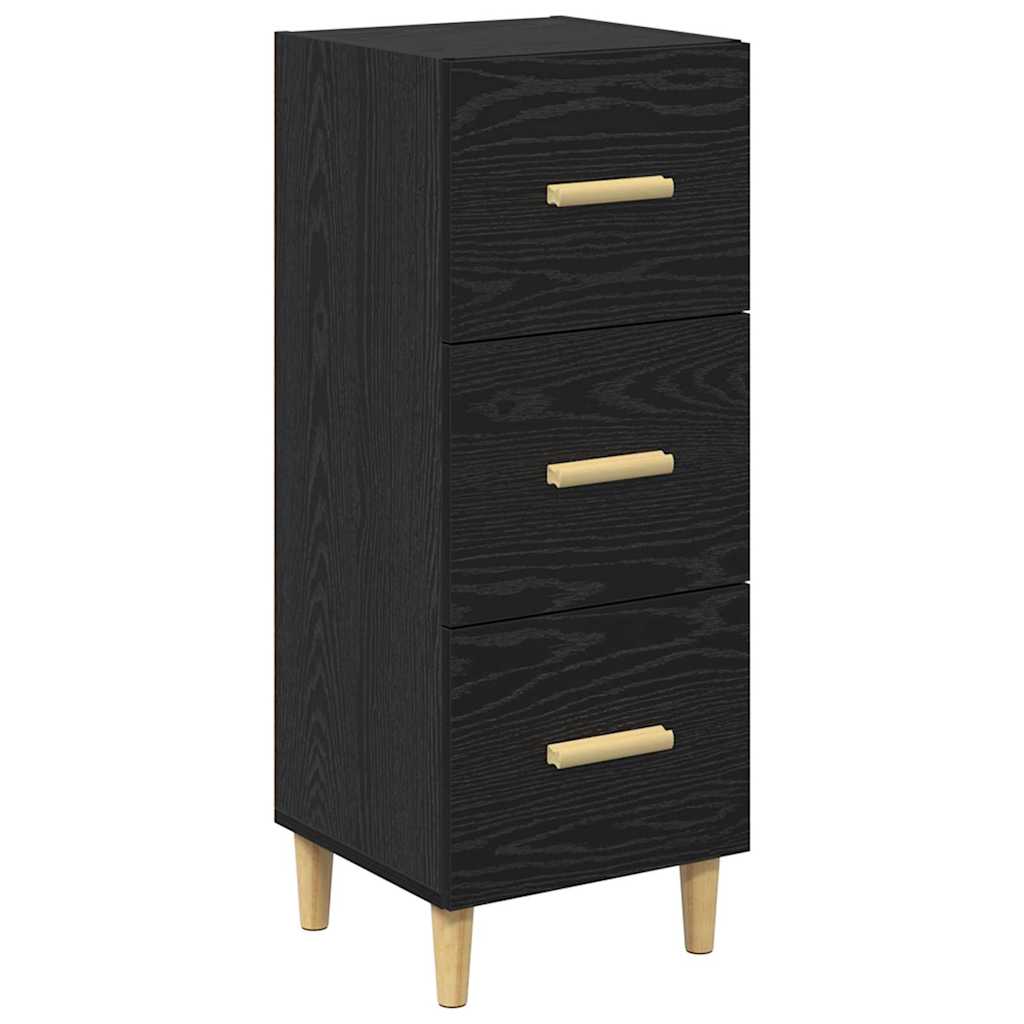 Buffet Chêne noir 34,5 x 34 x 90 cm Bois d'ingénierie