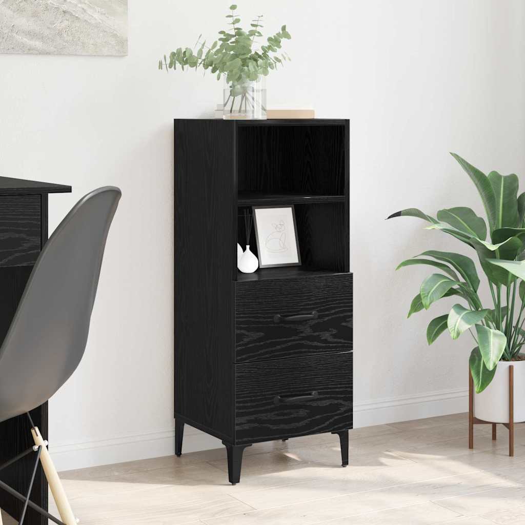 Buffet Chêne noir 34 x 34,5 x 90 cm Bois d'ingénierie - XIOS