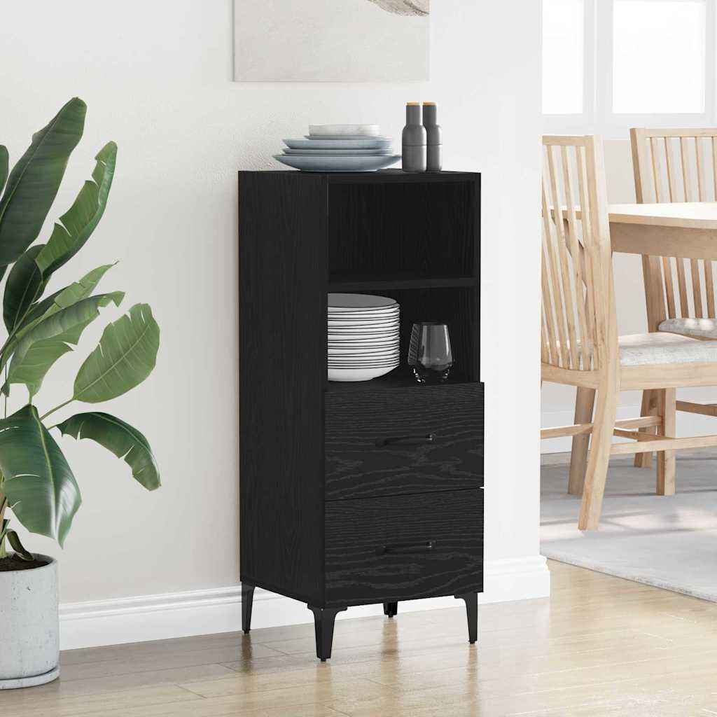 Buffet Chêne noir 34 x 34,5 x 90 cm Bois d'ingénierie - XIOS
