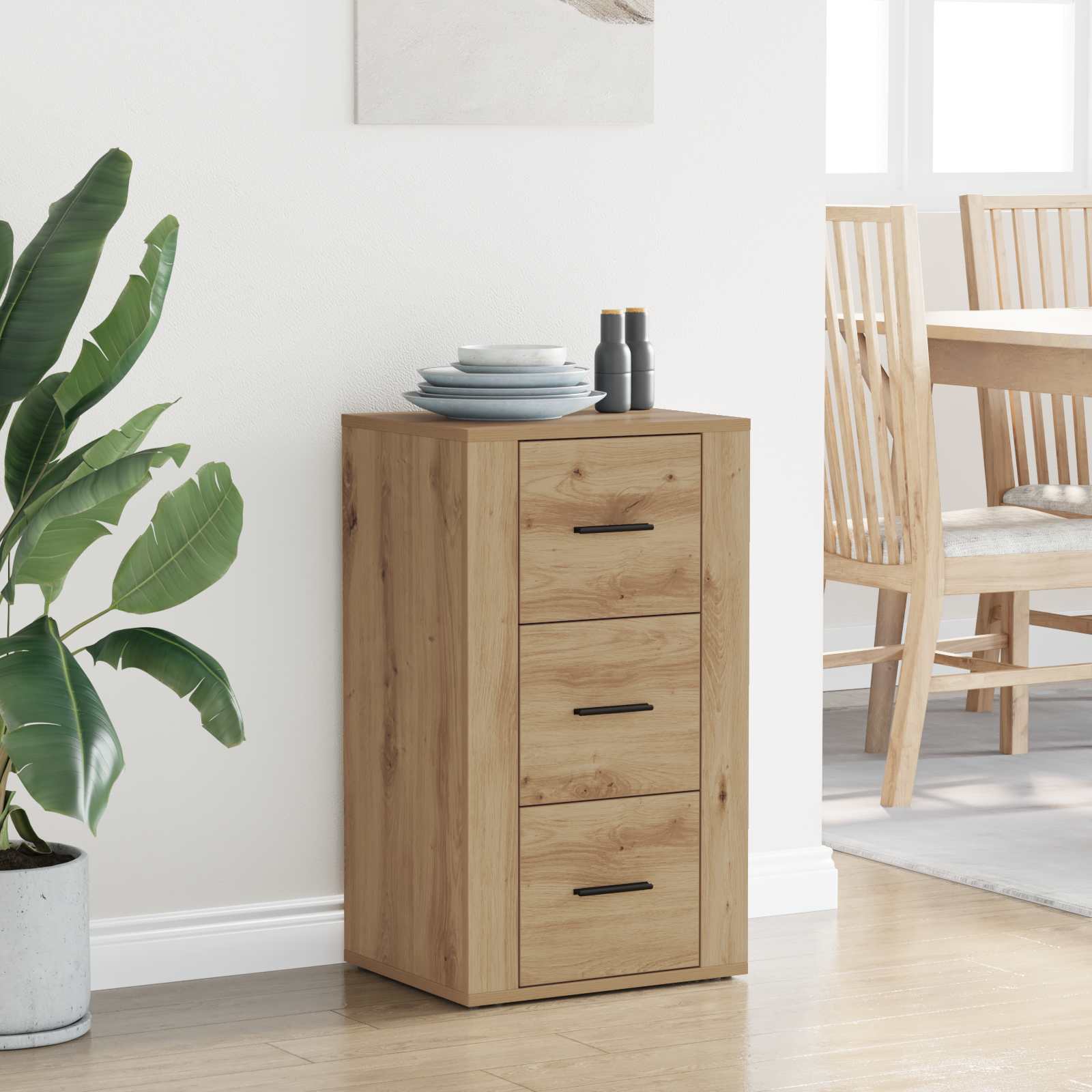 Buffet Chêne artisanal 40 x 33 x 70 cm Bois d'ingénierie - XIOS